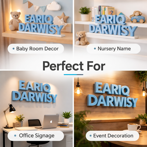 Custom 3D Wall Letters | Personalized Name Sign | Premium Matte Finish | AFS3D